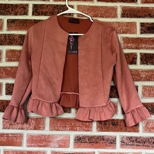 Suede frill jacket